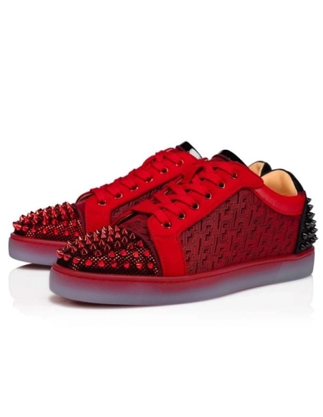cheap Christian Louboutin Low-top Seavaste Orlato Loubi/black Suede Sneaker sale