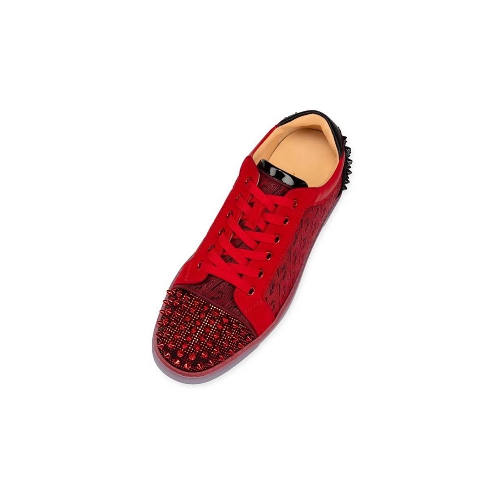 cheap Christian Louboutin Low-top Seavaste Orlato Loubi/black Suede Sneaker sale