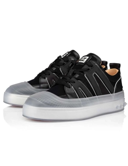 cheap Christian Louboutin Low-top Vida Flat Black Viscose Sneaker sale