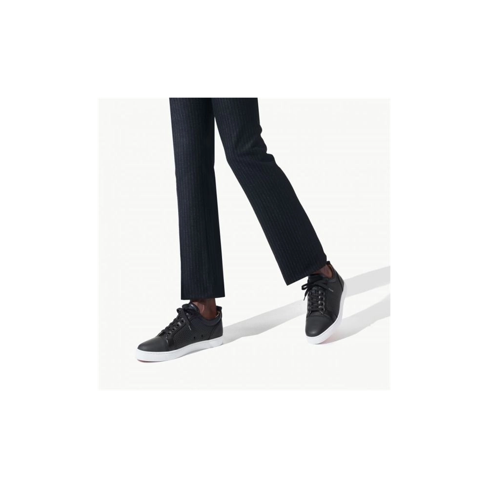 cheap Christian Louboutin Low-top Louis Junior Spikes Orlato Black Gomme Sneaker sale