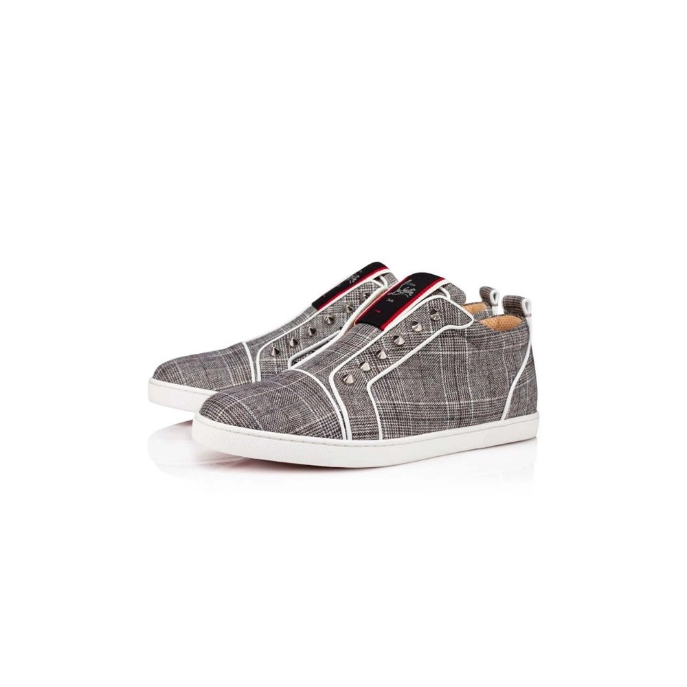 cheap Christian Louboutin Low-top F.A.V Fique A Vontade Orlato Grey Sneaker sale