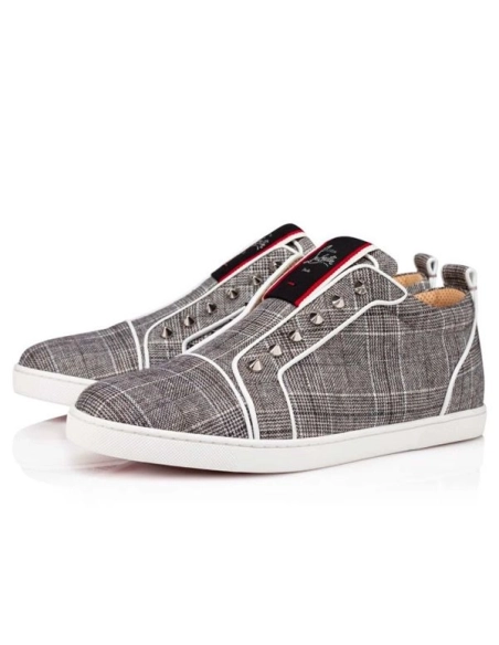 cheap Christian Louboutin Low-top F.A.V Fique A Vontade Orlato Grey Sneaker sale