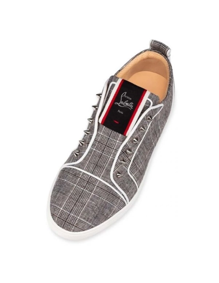 cheap Christian Louboutin Low-top F.A.V Fique A Vontade Orlato Grey Sneaker sale