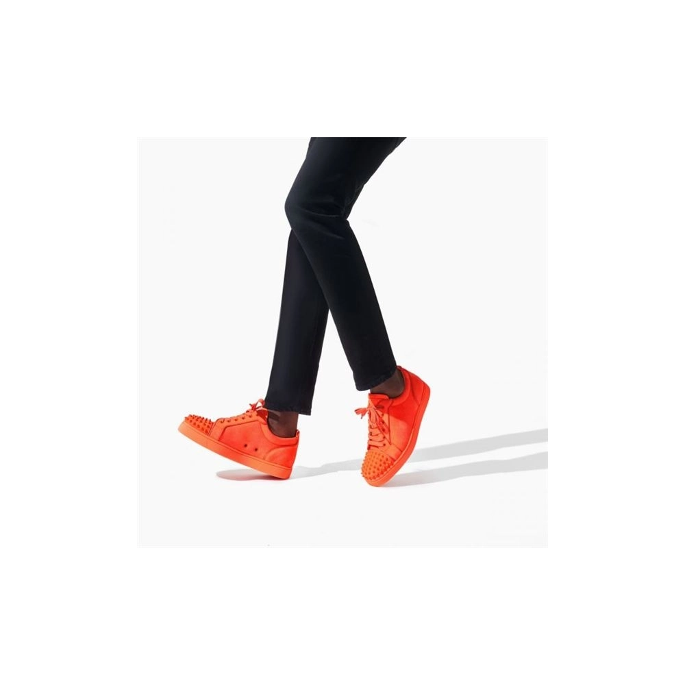 cheap Christian Louboutin Low-top Louis Junior SP Drag/drag Mat Veau Velours sale