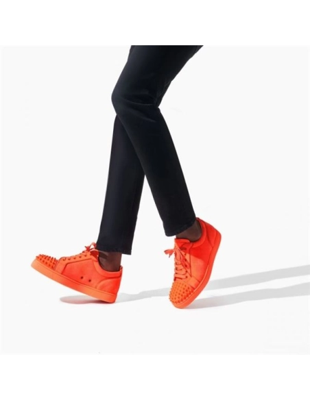 cheap Christian Louboutin Low-top Louis Junior SP Drag/drag Mat Veau Velours sale