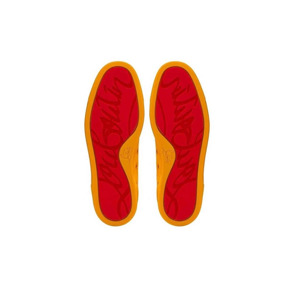 cheap Christian Louboutin Low-top Louis Junior SP Epice/epice Mat Suede Leather sale