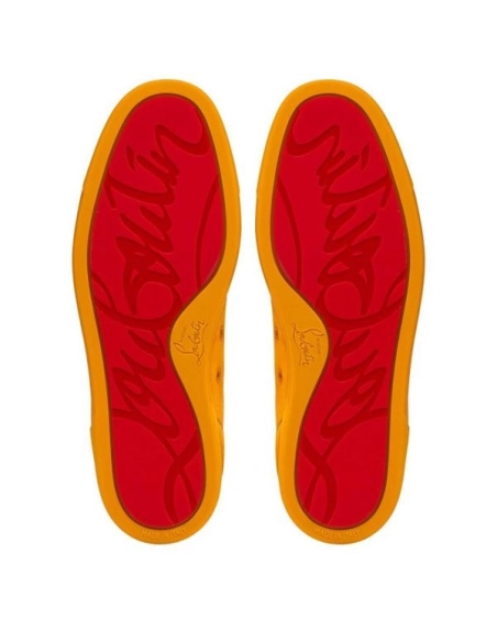 cheap Christian Louboutin Low-top Louis Junior SP Epice/epice Mat Suede Leather sale