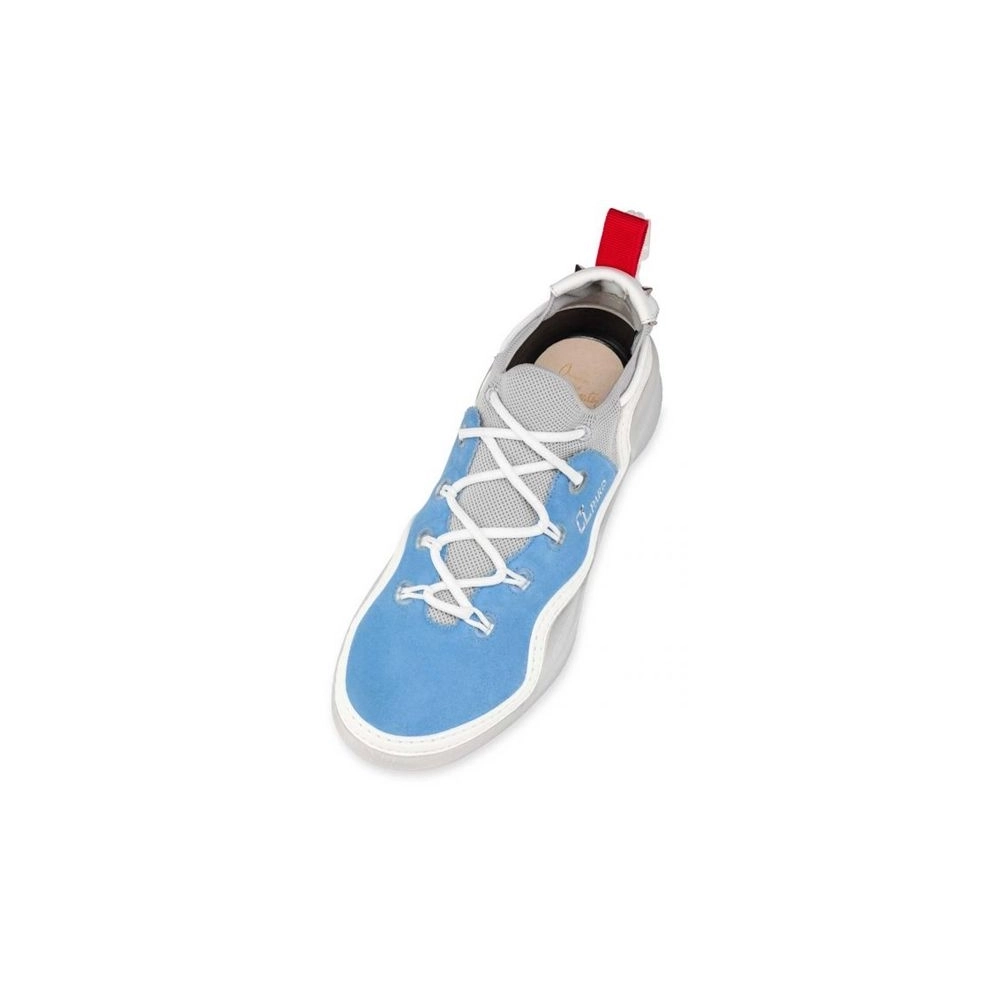 cheap Christian Louboutin Low-top Arpoador Light Blue Greek/sasso Suede Leather Sneaker sale