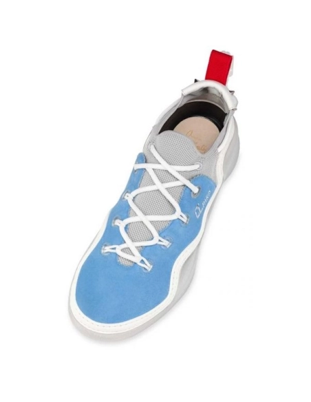 cheap Christian Louboutin Low-top Arpoador Light Blue Greek/sasso Suede Leather Sneaker sale