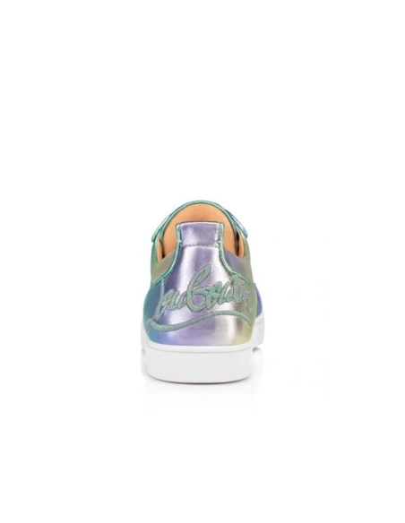 cheap Christian Louboutin Low Top Fun Louis Junior Spikes Orlato Multi/silver Nappa Sneaker sale