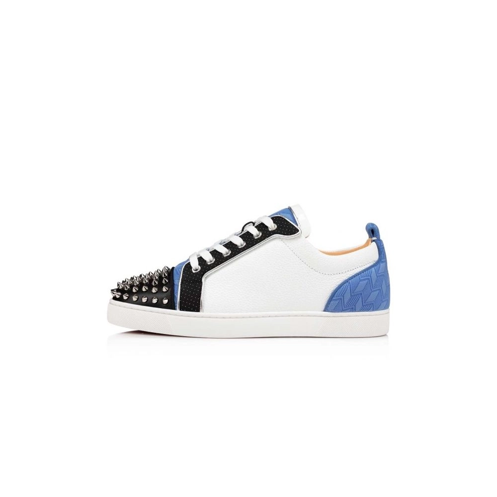 cheap Christian Louboutin Low Top Men's Louis Junior Spikes Orlato Version Multi Calf sale