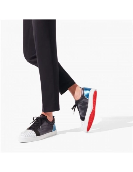 cheap Christian Louboutin Low Top Louis Junior Spikes Orlato Version Multi Calf Sneaker sale