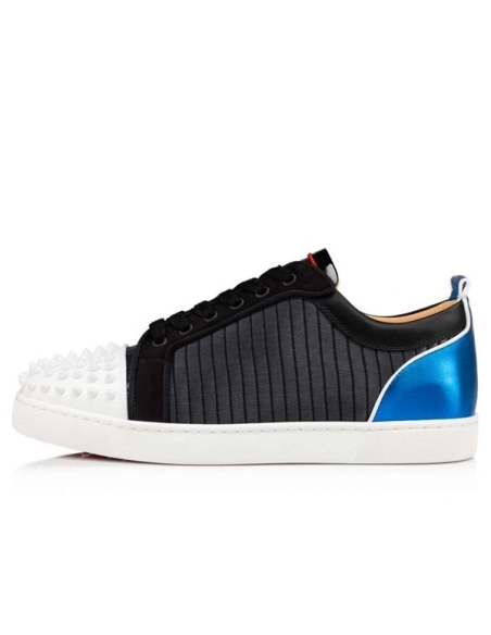 cheap Christian Louboutin Low Top Louis Junior Spikes Orlato Version Multi Calf Sneaker sale