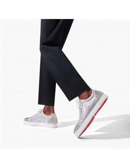 cheap Christian Louboutin Low Top Seavaste 2 Orlato Silver/sv Fabric sale