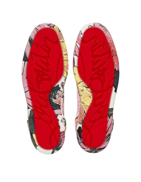 cheap Christian Louboutin Fun Louis Junior Spikes Multi Fabric Sneaker sale