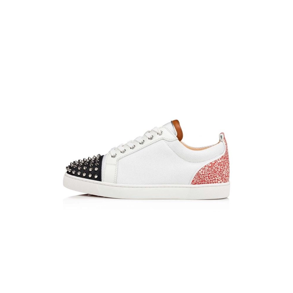 cheap Christian Louboutin Low-top Louis Junior Spikes Orlato Version Multi Fabric sale