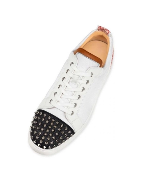 cheap Christian Louboutin Low-top Louis Junior Spikes Orlato Version Multi Fabric sale