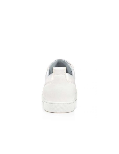 cheap Christian Louboutin Low-top Fun Louis Junior Ivory/lining Blue Satin sale