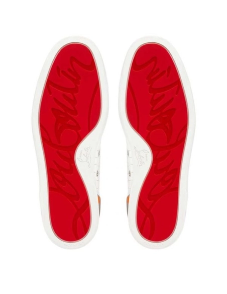 cheap Christian Louboutin Low-top Fun Louis JuniorSpikes Version Multi Suede Leather sale