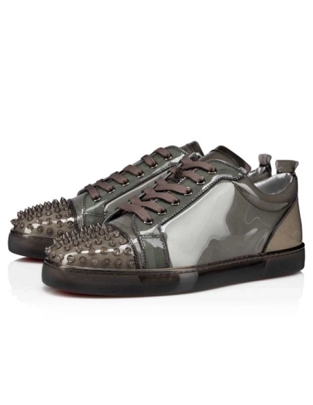 cheap Christian Louboutin Low-top Louis Junior X Ray Sasso/clear Sasso PVC sale
