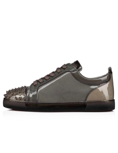 cheap Christian Louboutin Low-top Louis Junior X Ray Sasso/clear Sasso PVC sale