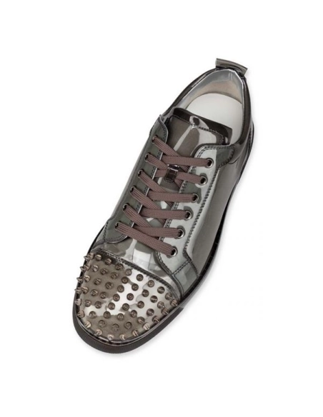 cheap Christian Louboutin Low-top Louis Junior X Ray Sasso/clear Sasso PVC sale