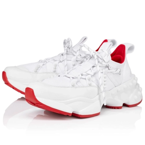 Discount Christian Louboutin Trailnrun Men Running Sneakers White Outlet Sale