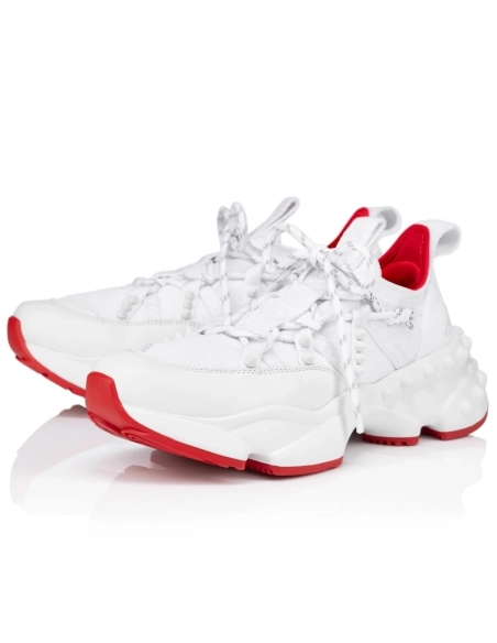 Discount Christian Louboutin Trailnrun Men Running Sneakers White Outlet Sale