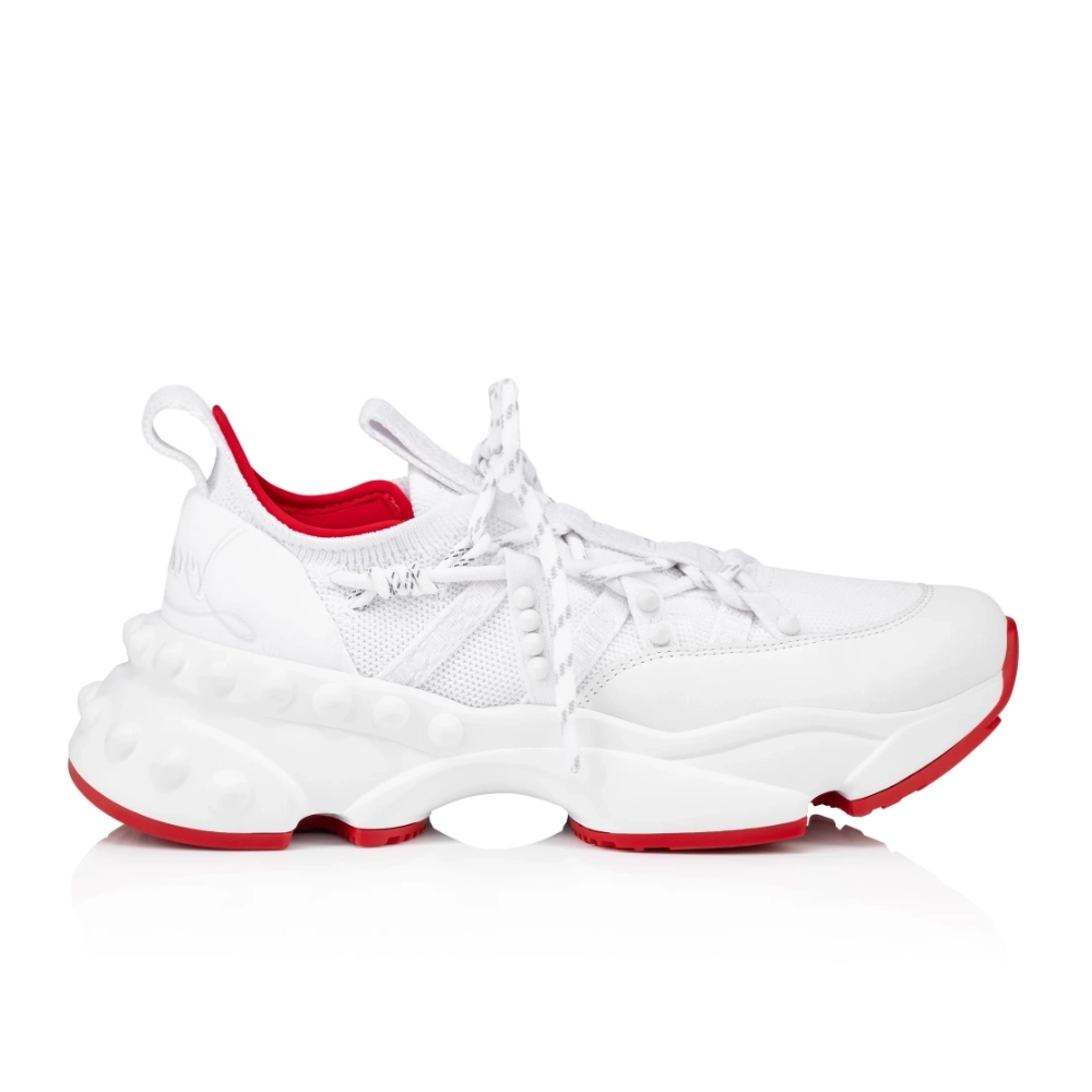 Discount Christian Louboutin Trailnrun Men Running Sneakers White Outlet Sale