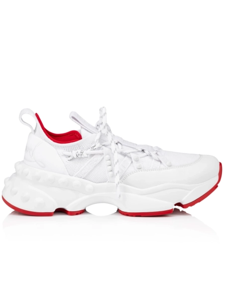 Discount Christian Louboutin Trailnrun Men Running Sneakers White Outlet Sale