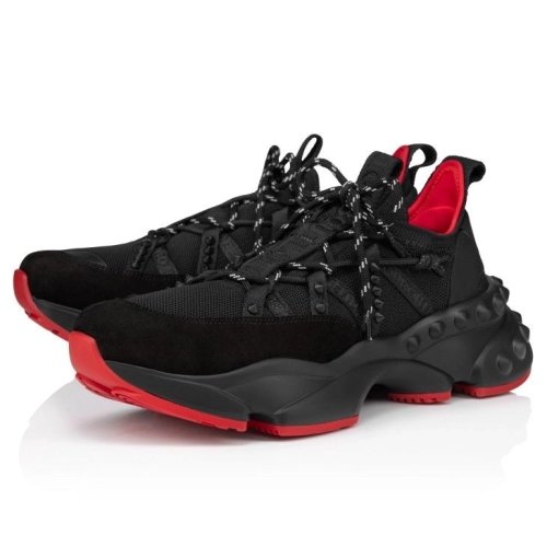 Fake Christian Louboutin Trailnrun Running Sneakers Black, Knockoff Christian Louboutin Shoes