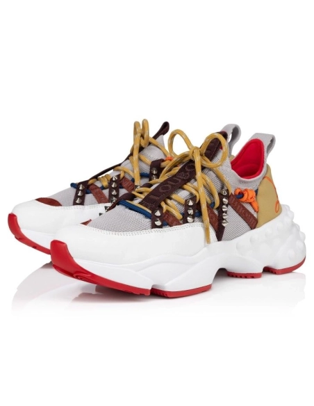 Knockoff Christian Louboutin Trailnrun Running Sneakers Calf Leather Suede And Fabric Goose