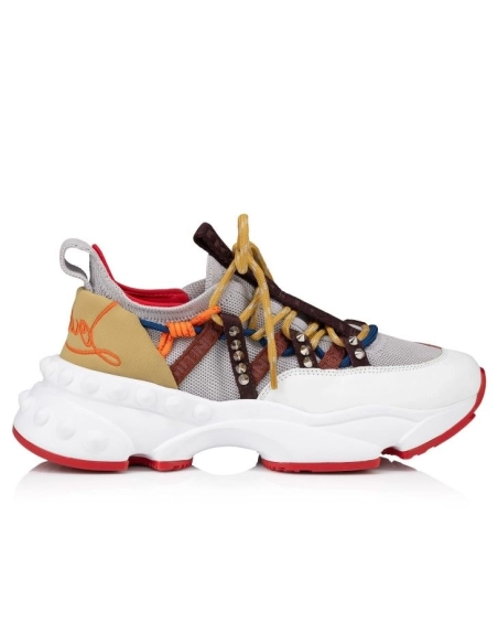 Knockoff Christian Louboutin Trailnrun Running Sneakers Calf Leather Suede And Fabric Goose