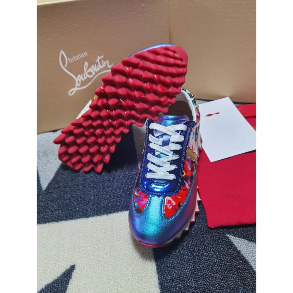 Cheap Christian Louboutin Loubishark Donna Flat Men Sneakers Mixed-print Multicolor for Sale
