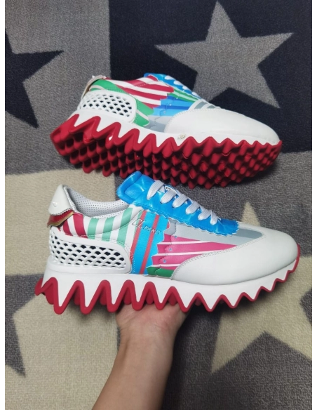 Cheap Christian Louboutin Loubishark Donna Flat Men Sneakers Calf Leather Multicolor Outlet Sale