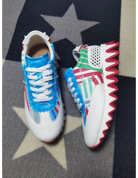 Cheap Christian Louboutin Loubishark Donna Flat Men Sneakers Calf Leather Multicolor Outlet Sale