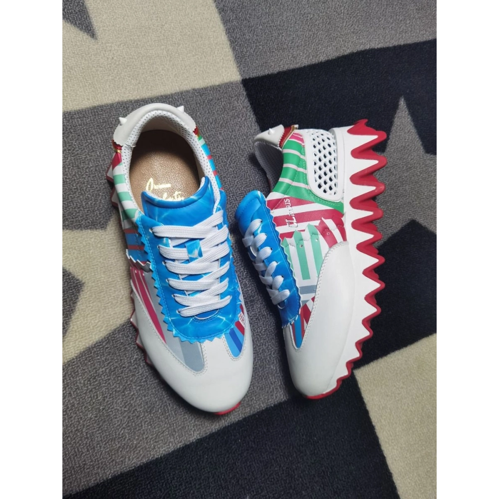 Cheap Christian Louboutin Loubishark Donna Flat Men Sneakers Calf Leather Multicolor Outlet Sale