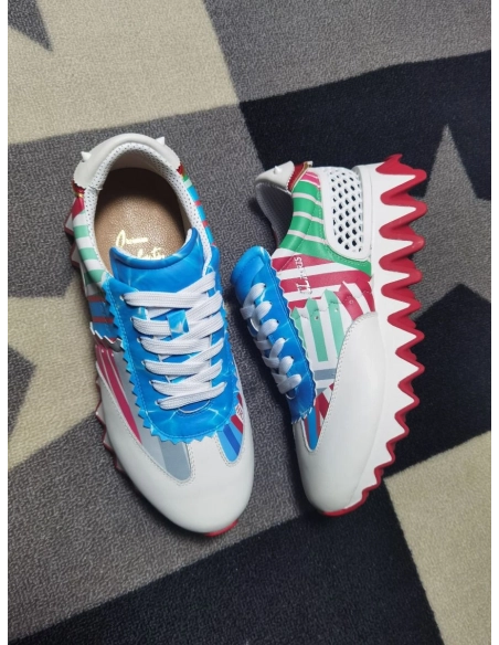 Cheap Christian Louboutin Loubishark Donna Flat Men Sneakers Calf Leather Multicolor Outlet Sale