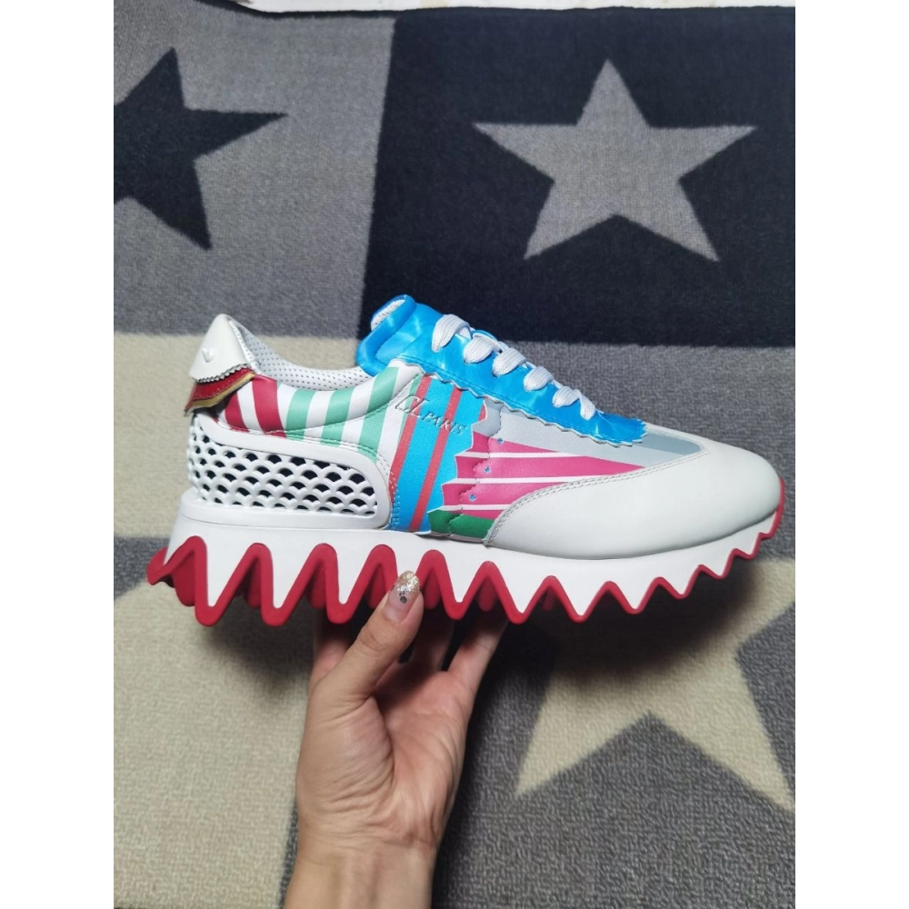 Cheap Christian Louboutin Loubishark Donna Flat Men Sneakers Calf Leather Multicolor Outlet Sale