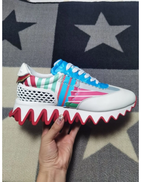 Cheap Christian Louboutin Loubishark Donna Flat Men Sneakers Calf Leather Multicolor Outlet Sale