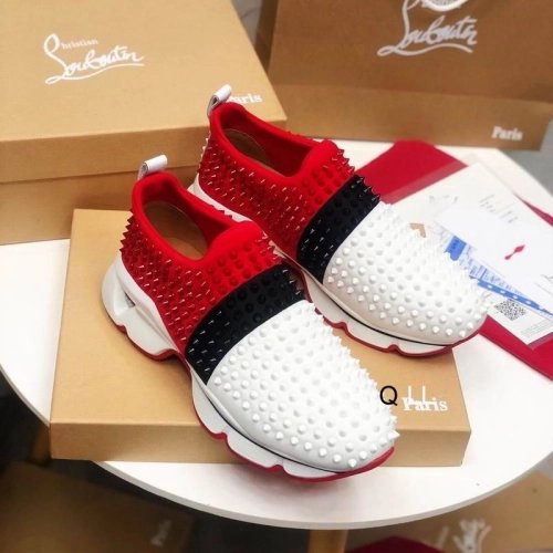 Discount Christian Louboutin Spike Sock Sneakers Neoprene Multicolor Outlet Online