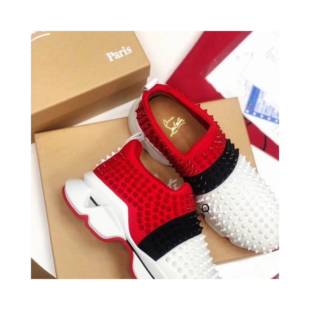 Discount Christian Louboutin Spike Sock Sneakers Neoprene Multicolor Outlet Online