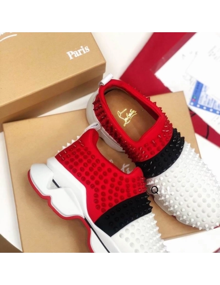 Discount Christian Louboutin Spike Sock Sneakers Neoprene Multicolor Outlet Online