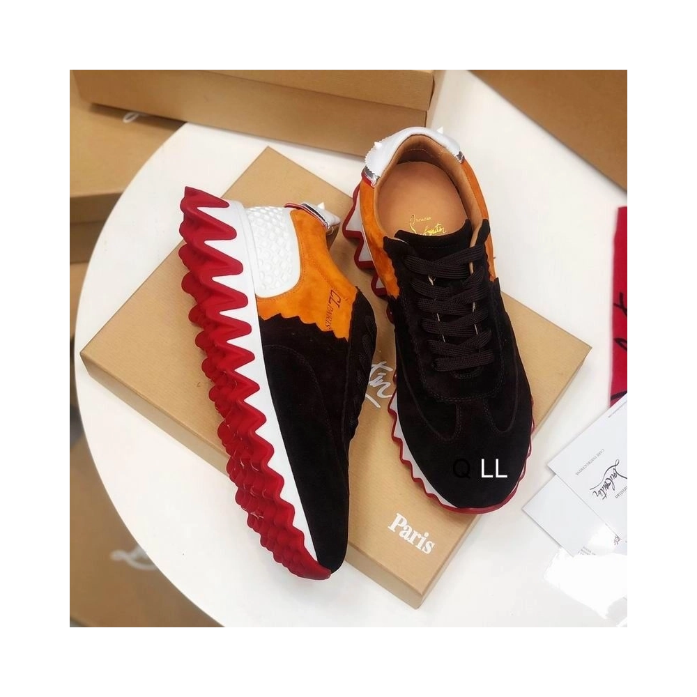 Fake Christian Louboutin Loubishark Sneakers Suede Leather Multicolor, Replica Christian Louboutin Shoes