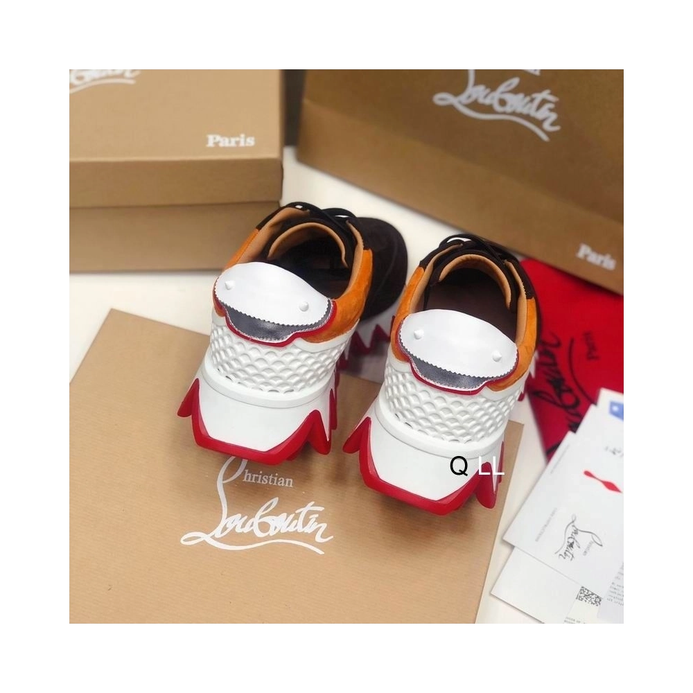 Fake Christian Louboutin Loubishark Sneakers Suede Leather Multicolor, Replica Christian Louboutin Shoes