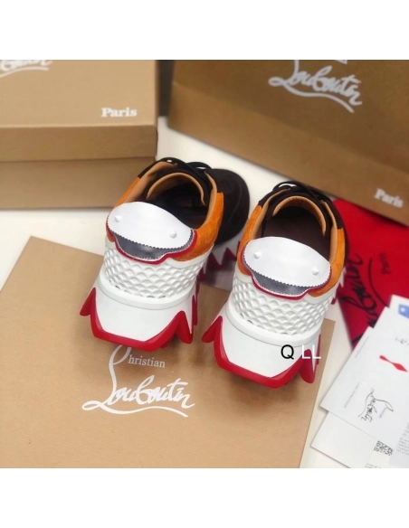 Fake Christian Louboutin Loubishark Sneakers Suede Leather Multicolor, Replica Christian Louboutin Shoes