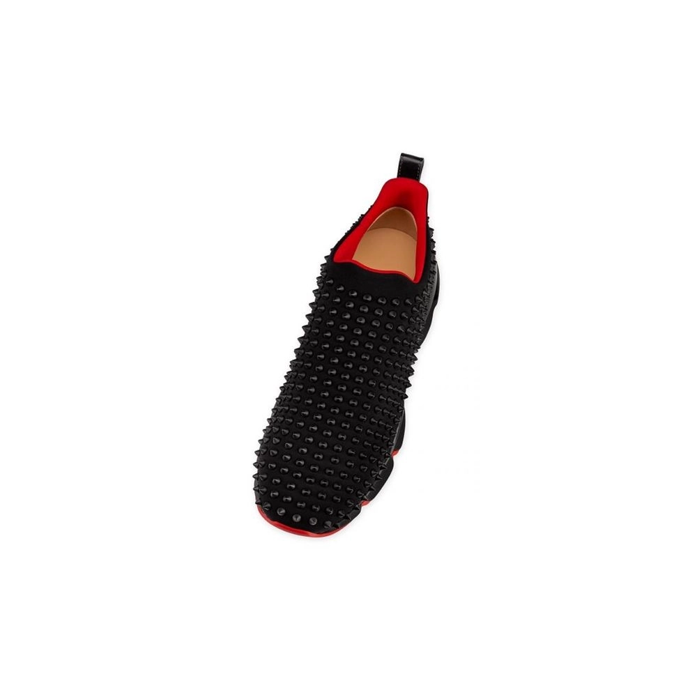 cheap Christian Louboutin Runner Spike Sock Black/black Mat Neoprene Sneaker sale
