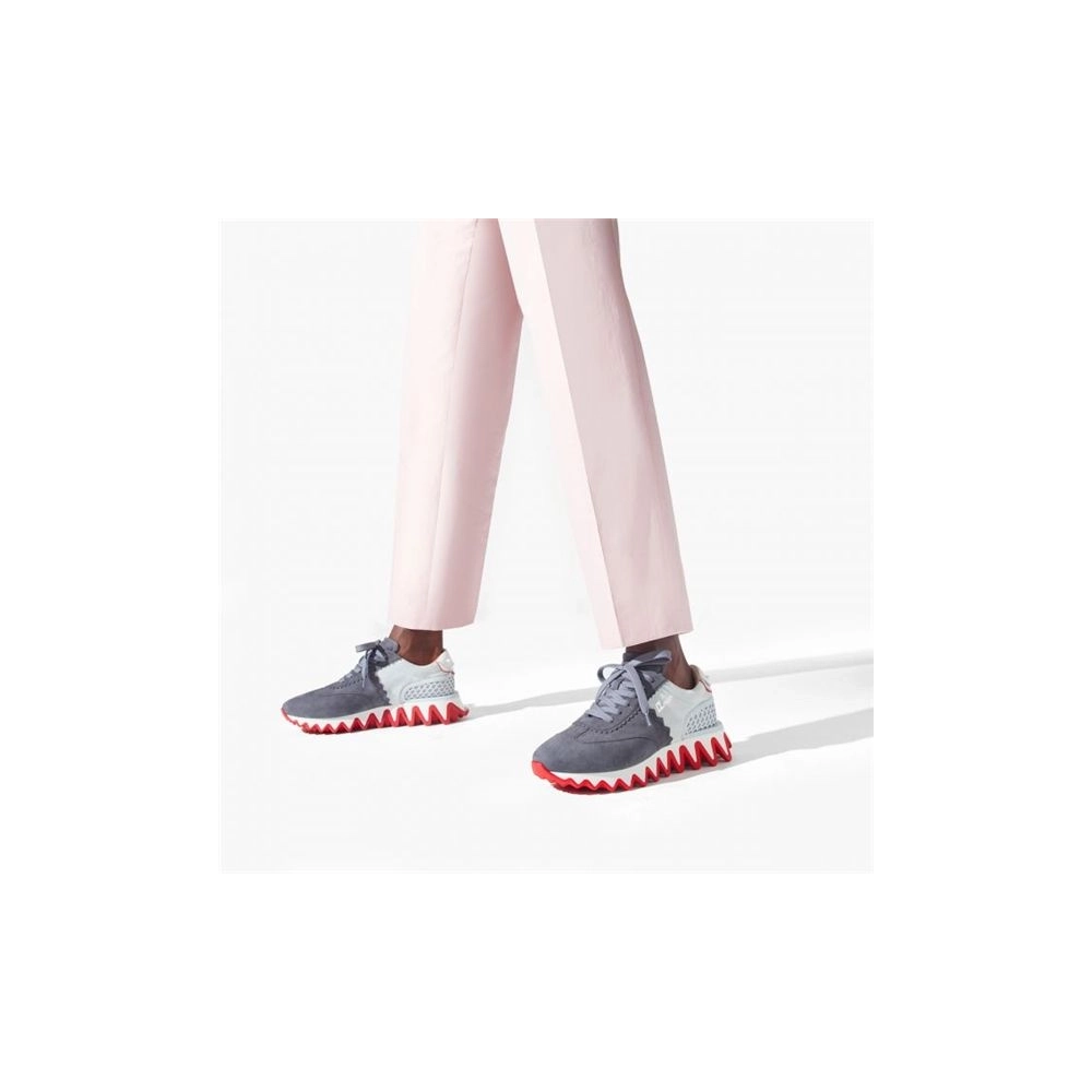 cheap Christian Louboutin Runner Loubishark Flat Islande/ecume Kid Sneaker sale
