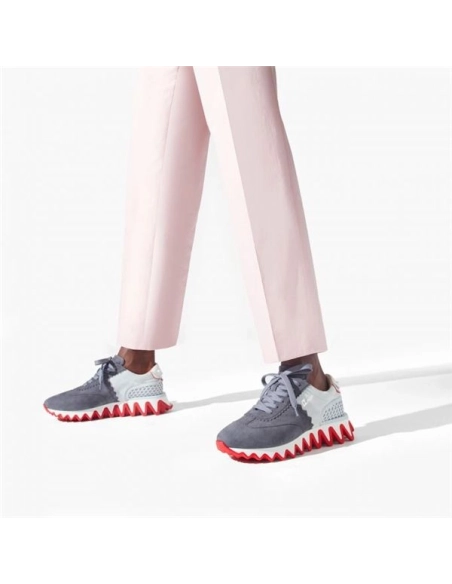 cheap Christian Louboutin Runner Loubishark Flat Islande/ecume Kid Sneaker sale
