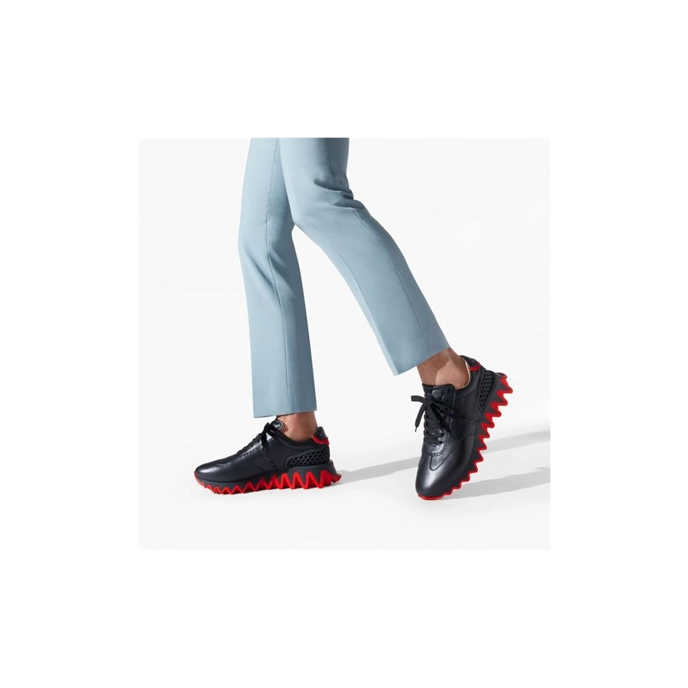 cheap Christian Louboutin Runner Loubishark Flat Black/loubi Claf Sneaker sale